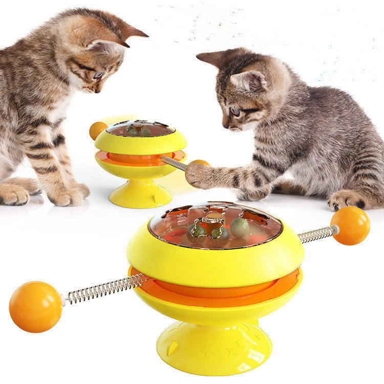 Rotatable Cat Toys Supplies With Catnip Interactive Training Toys For Cats Kitten Cat Accessories Pet Products null