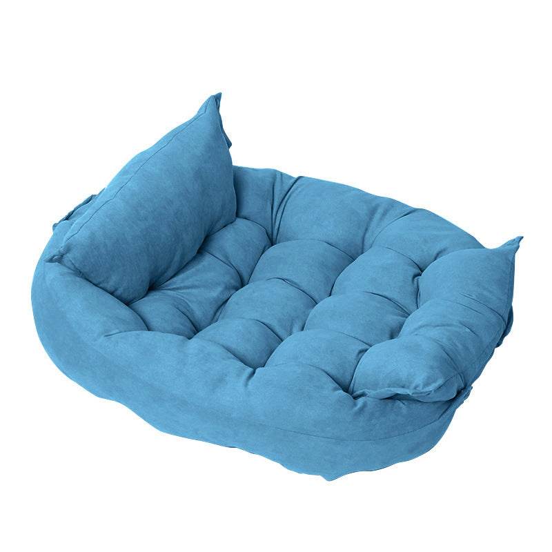 Summer folding dog sofa bed soft pet mat in gray for small and medium dogs
