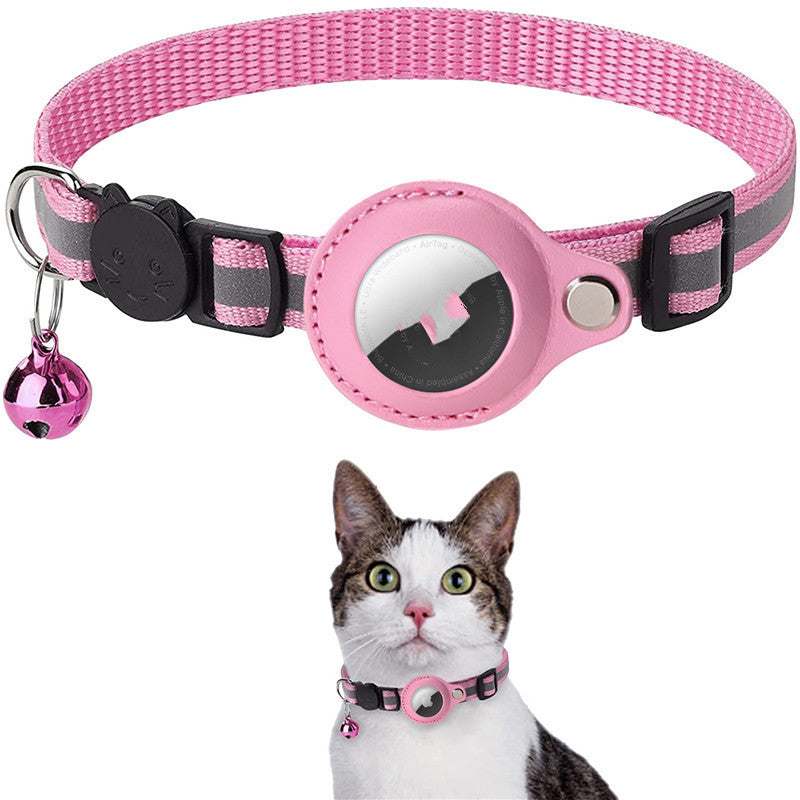 Reflective Collar Waterproof Holder Case For Airtag Air Tag Airtags Protective Cover Cat Dog Kitten Puppy Nylon Collar null