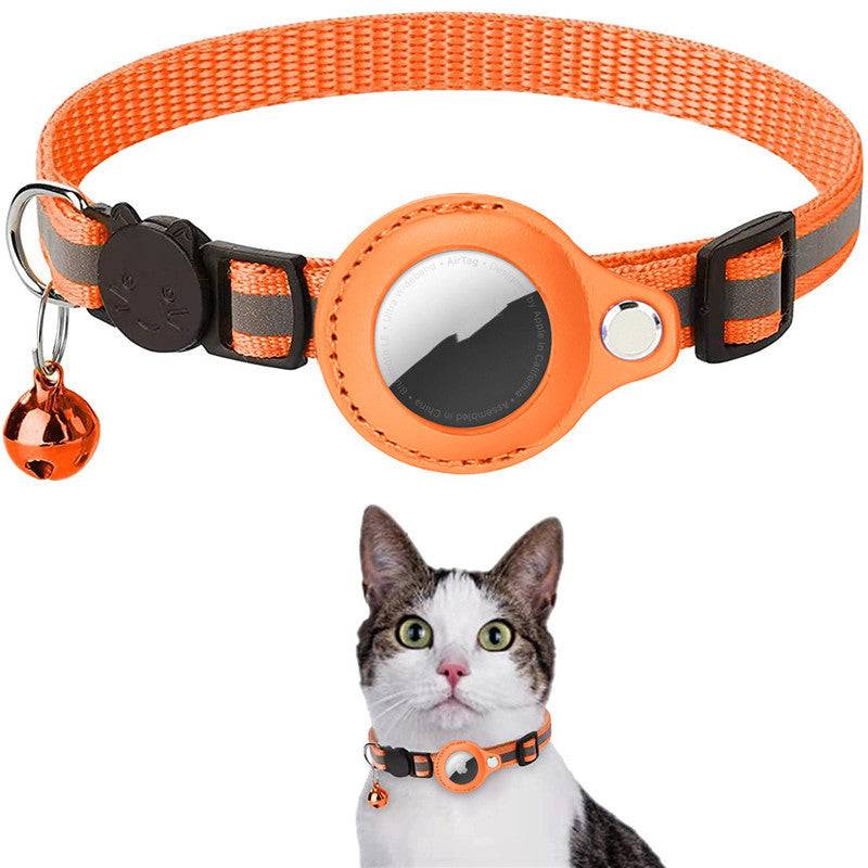 Reflective Collar Waterproof Holder Case For Airtag Air Tag Airtags Protective Cover Cat Dog Kitten Puppy Nylon Collar null