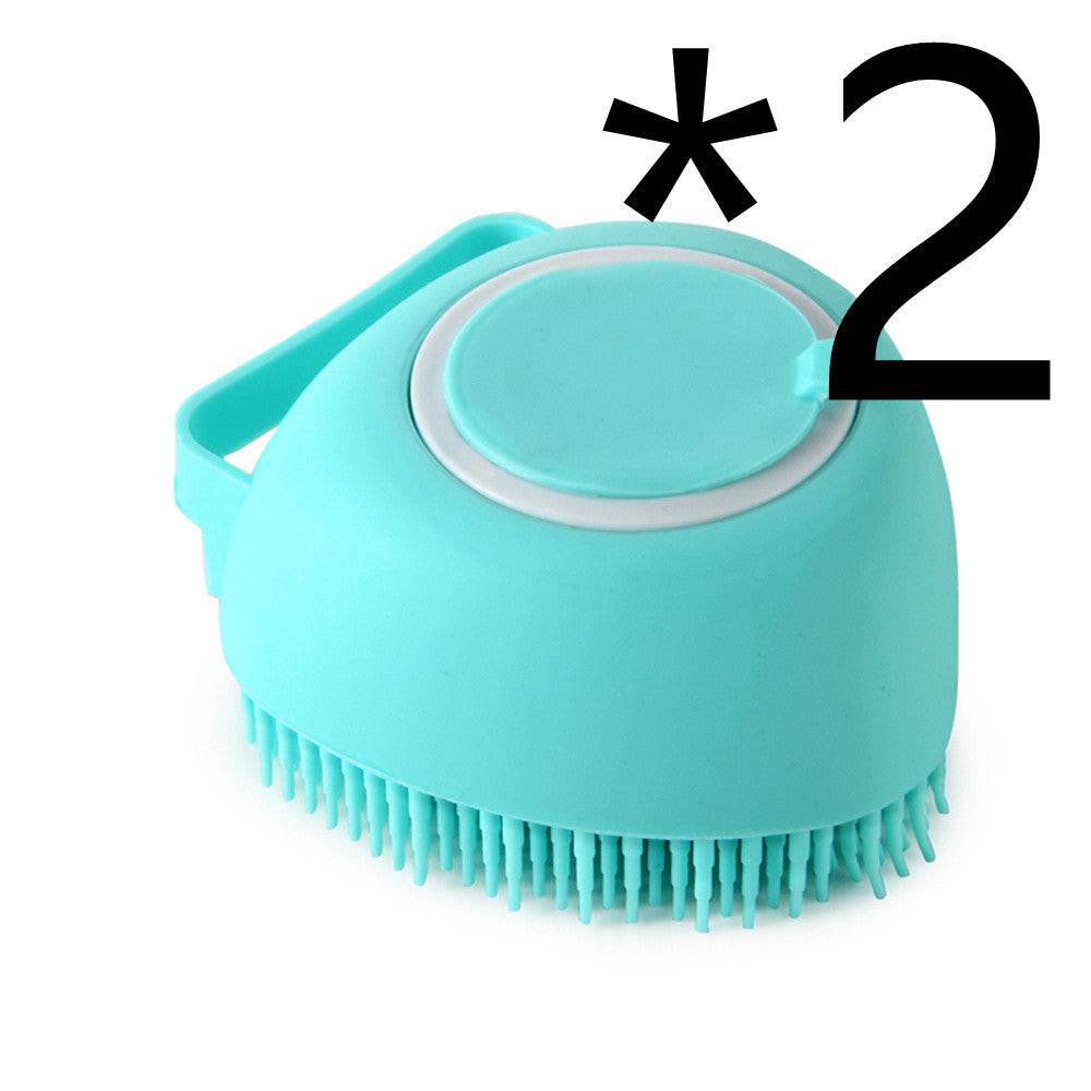 Silicone Dog Bath Massage Gloves Brush Pet Cat Bathroom Cleaning Tool Comb Brush For Dog Can Pour Shampoo Dog Grooming Supplies null