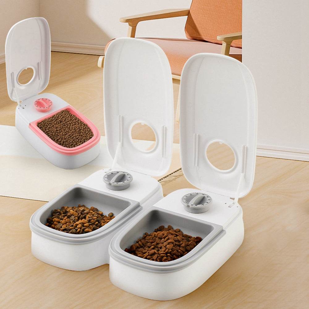 Automatic Pet Feeder Smart Food Dispenser For Cats Dogs Timer Stainless Steel Bowl Auto Dog Cat Pet Feeding Pets Supplies null