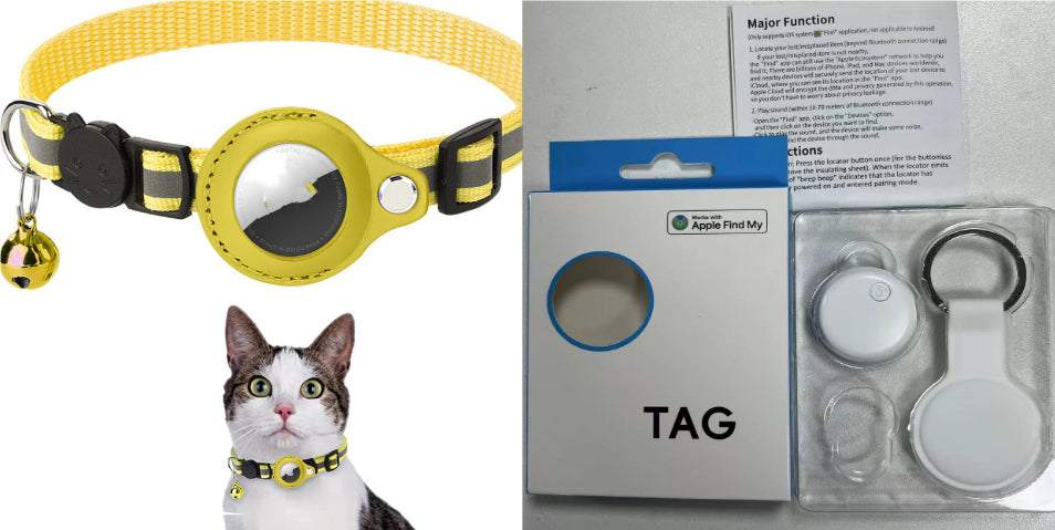 Reflective Collar Waterproof Holder Case For Airtag Air Tag Airtags Protective Cover Cat Dog Kitten Puppy Nylon Collar null