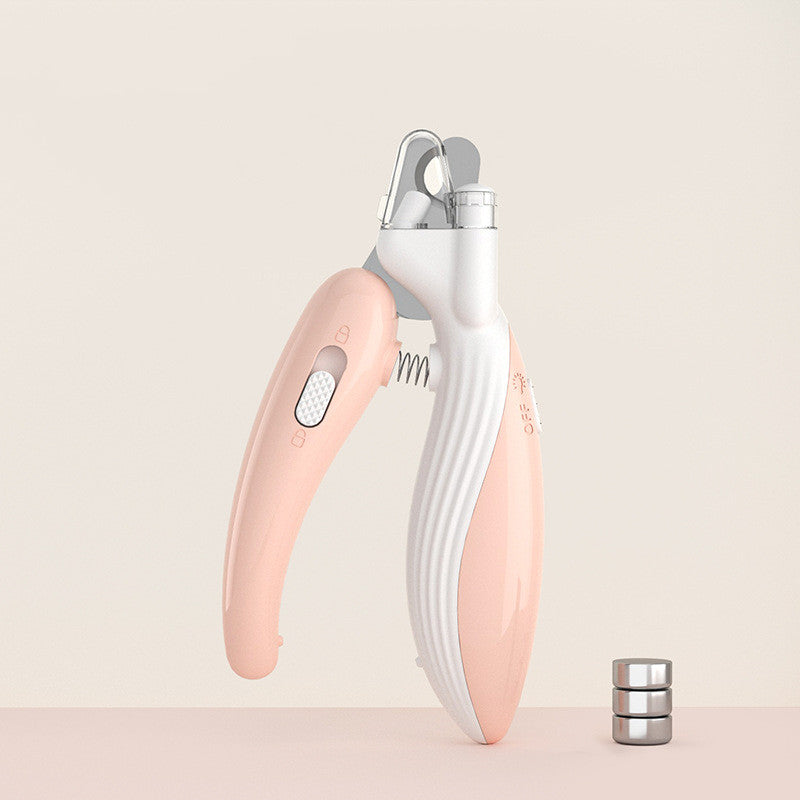 Pet Nail Clippers Dog Nail Clippers Cat Nail Clippers LED Electric Nail Grinder Pet Supplies LED Light Pet Nail Clippers null
