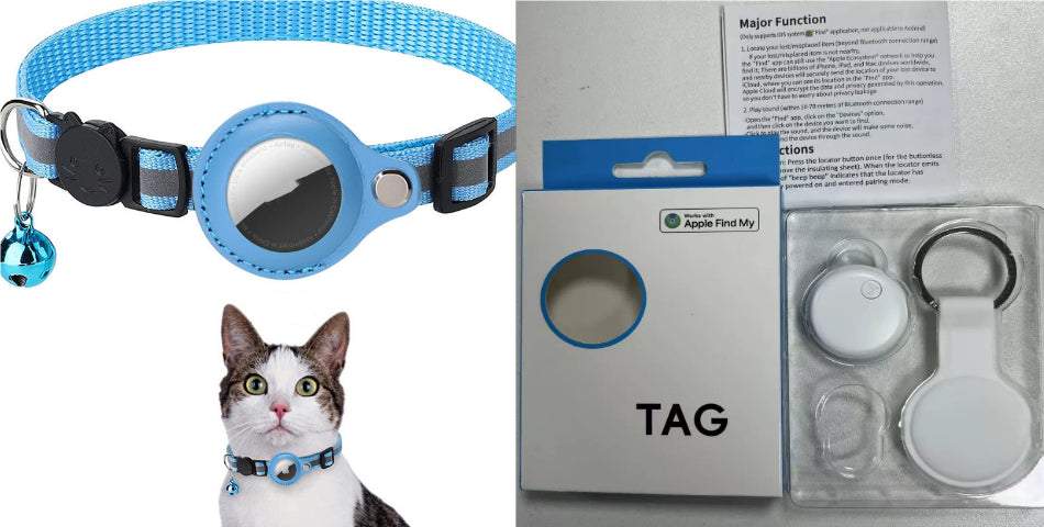 Reflective Collar Waterproof Holder Case For Airtag Air Tag Airtags Protective Cover Cat Dog Kitten Puppy Nylon Collar null