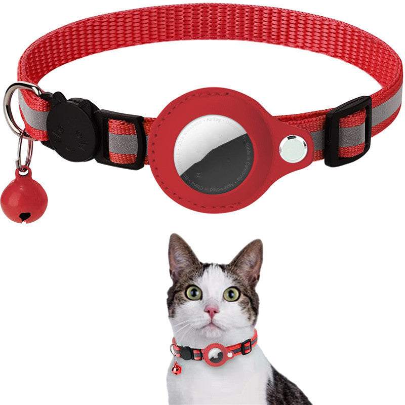 Reflective Collar Waterproof Holder Case For Airtag Air Tag Airtags Protective Cover Cat Dog Kitten Puppy Nylon Collar null