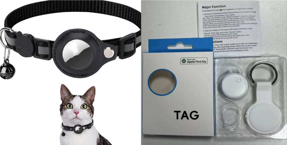 Reflective Collar Waterproof Holder Case For Airtag Air Tag Airtags Protective Cover Cat Dog Kitten Puppy Nylon Collar null
