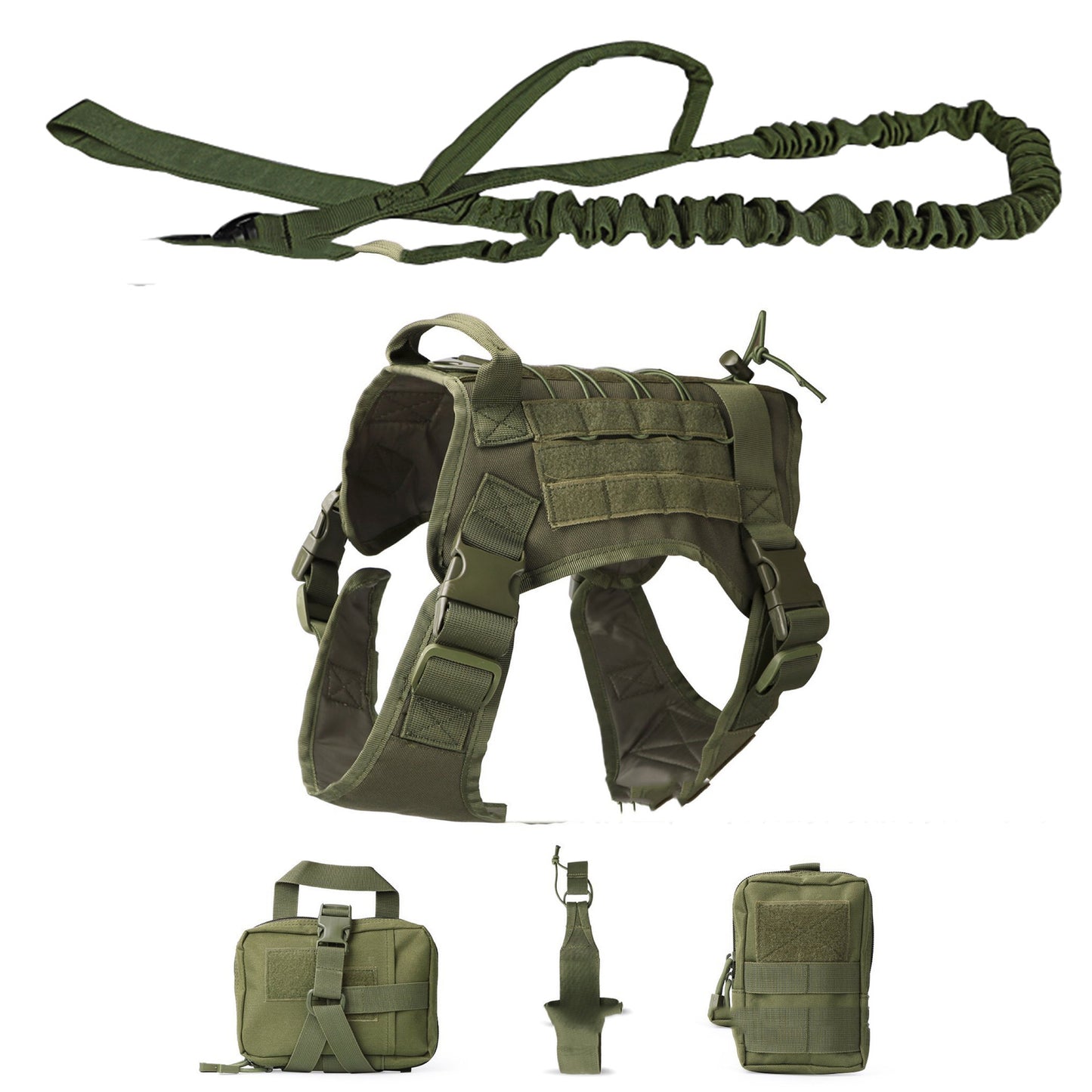 Outdoor Dog Vest Five Piece Suit Tactical Dog Clothing Dog Supplies null