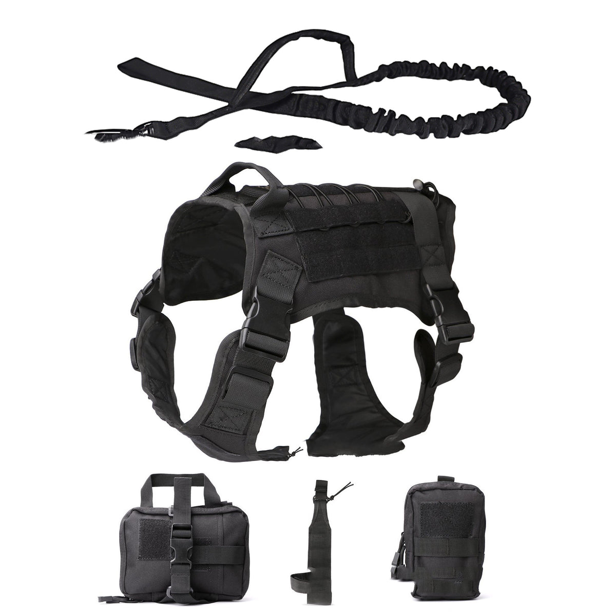 Outdoor Dog Vest Five Piece Suit Tactical Dog Clothing Dog Supplies null