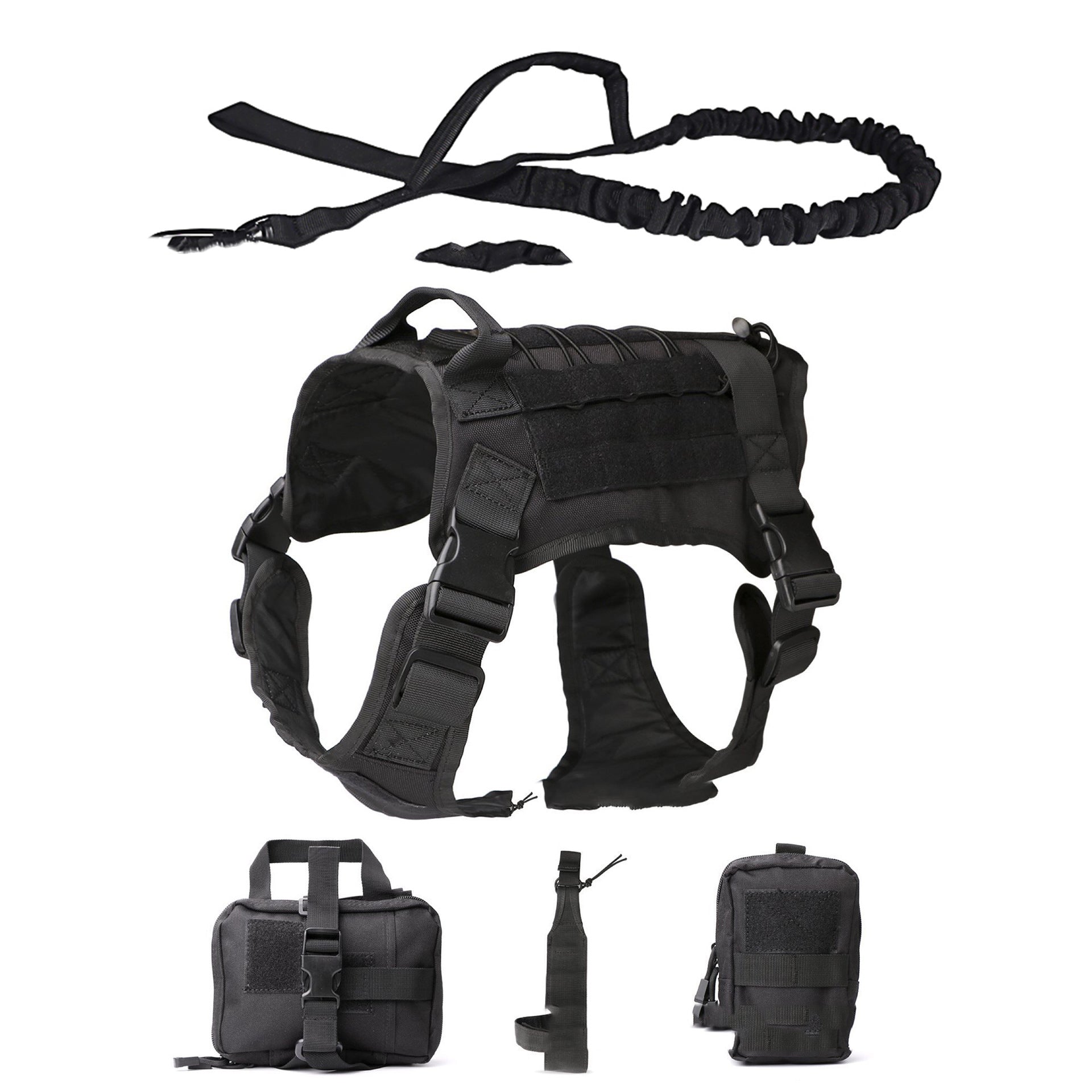 Outdoor Dog Vest Five Piece Suit Tactical Dog Clothing Dog Supplies null