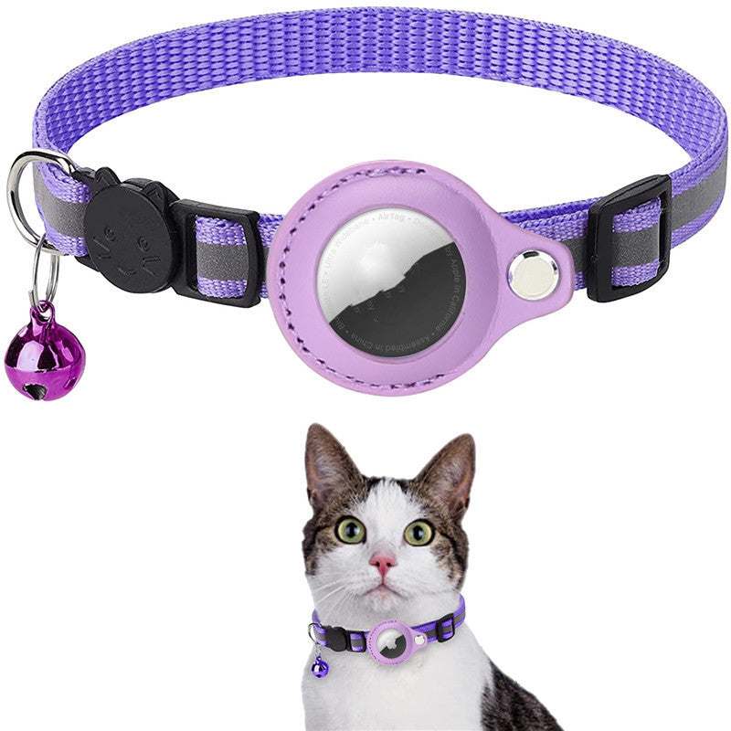 Reflective Collar Waterproof Holder Case For Airtag Air Tag Airtags Protective Cover Cat Dog Kitten Puppy Nylon Collar null