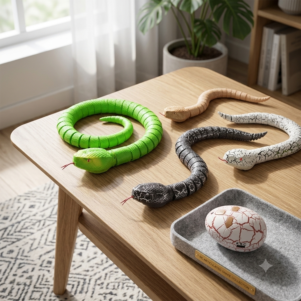 PetZen Remote Control Snake Cat Toy - Interactive RC Pet Toy with Tongue & Tail